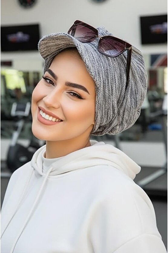 Kot Desen Tesettür Şapka Bone