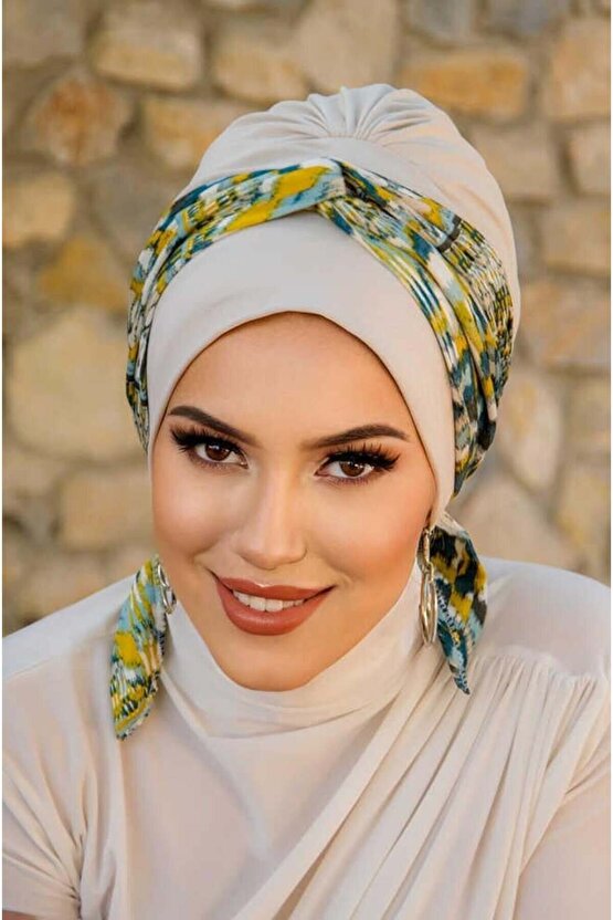 Zümrüt Hardal Burgu Bantlı Bone