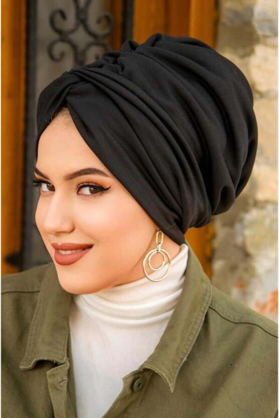 Siyah Burgu Model Dolgulu Bone  KÜÇÜK BOY