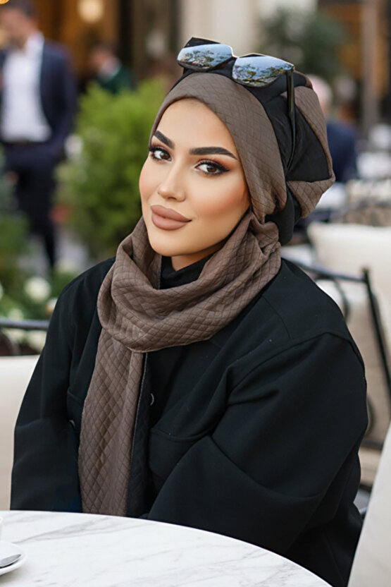 Vizon Siyah Kapitone Tesettür Bere