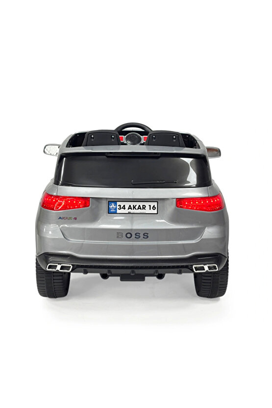 Boss GT Gri Uzaktan Kumandalı 4X2 12 Volt Akülü Araba - RC Maybach Akülü Araba