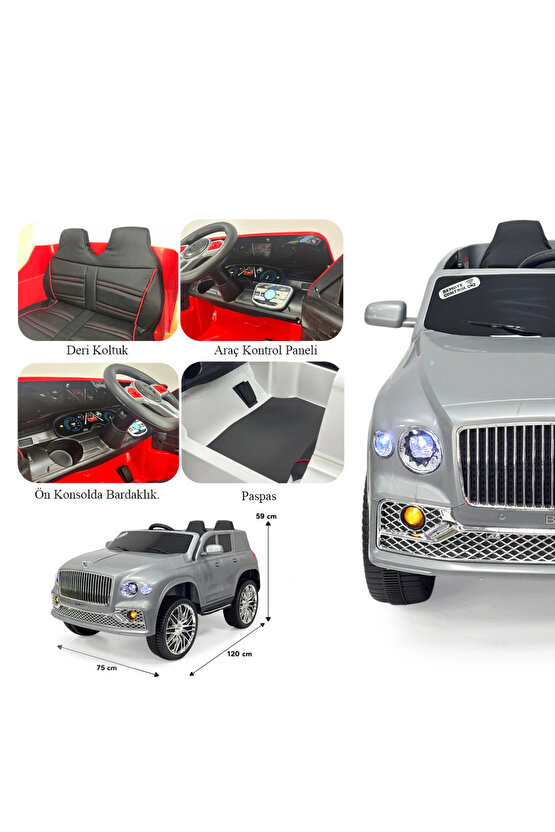 Boss GT Gri Uzaktan Kumandalı 4X2 12 Volt Akülü Araba - RC Maybach Akülü Araba
