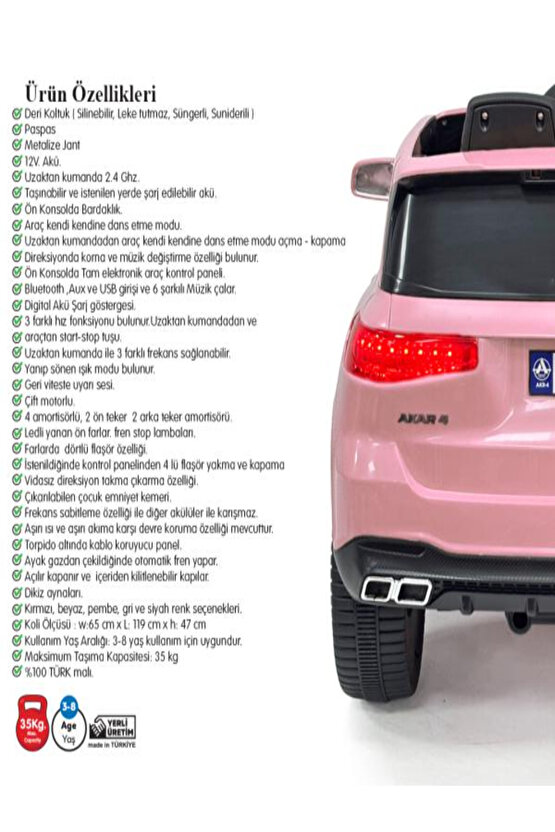 Akar GT Boss (Bentley) Uzaktan Kumandalı 4X2 12 VOLT Akülü Araba!