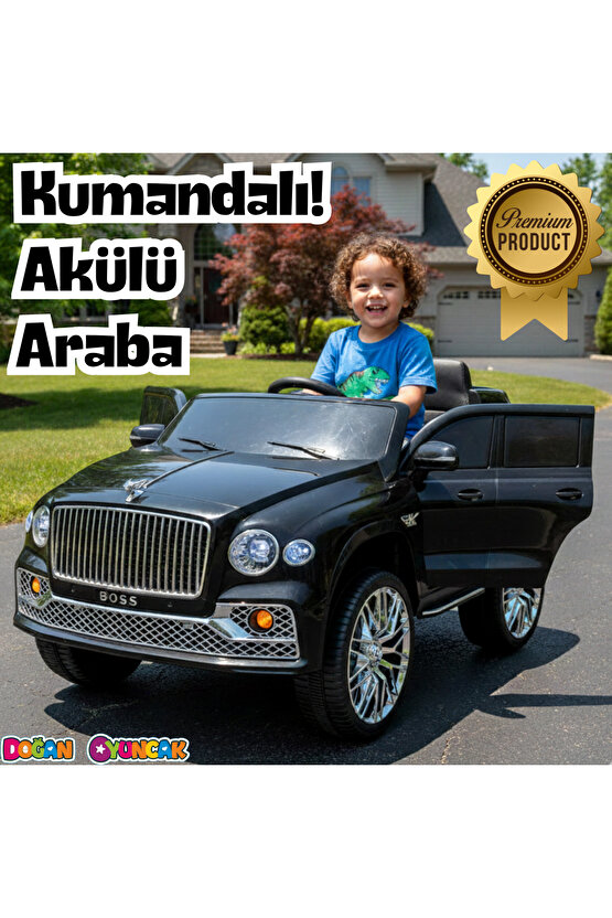 Boss GT Siyah Uzaktan Kumandalı 4X2 12 Volt Akülü Araba - RC Maybach Akülü Araba