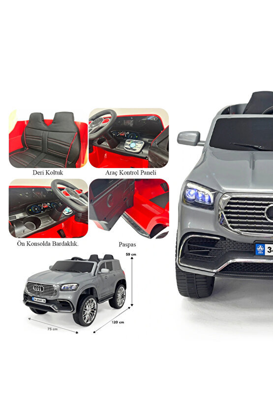 Admire GT Gri Uzaktan Kumandalı 4X2 12 Volt Akülü Araba - RC Audi Akülü Araba Audi Akülü Araç