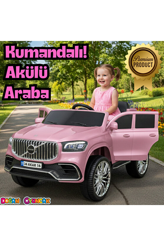 Voyage GT Pembe Uzaktan Kumandalı 4X2 12 Volt Akülü Araba - RC Volvo Akülü Araba Volvo Akülü Araç