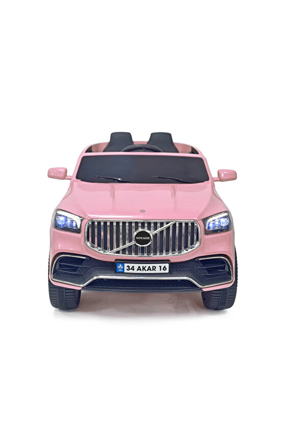 Voyage GT Pembe Uzaktan Kumandalı 4X2 12 Volt Akülü Araba - RC Volvo Akülü Araba Volvo Akülü Araç