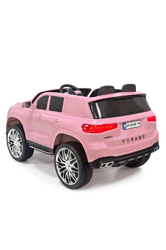 Voyage GT Pembe Uzaktan Kumandalı 4X2 12 Volt Akülü Araba - RC Volvo Akülü Araba Volvo Akülü Araç