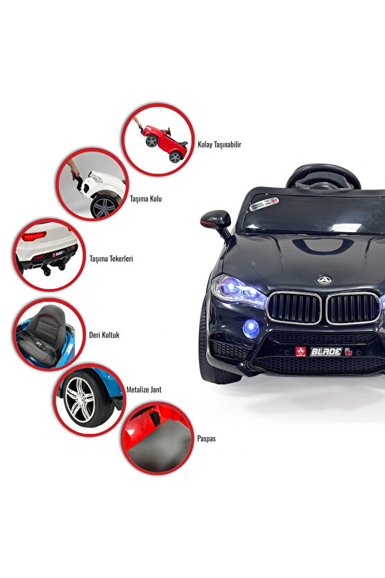 Blade GT Siyah Uzaktan Kumandalı 4X2 12 Volt Akülü Araba - RC BMW Akülü Araba