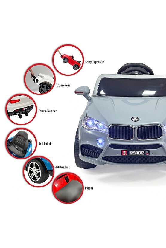 Blade GT Gri Uzaktan Kumandalı 4X2 12 Volt Akülü Araba - RC BMW Akülü Araba