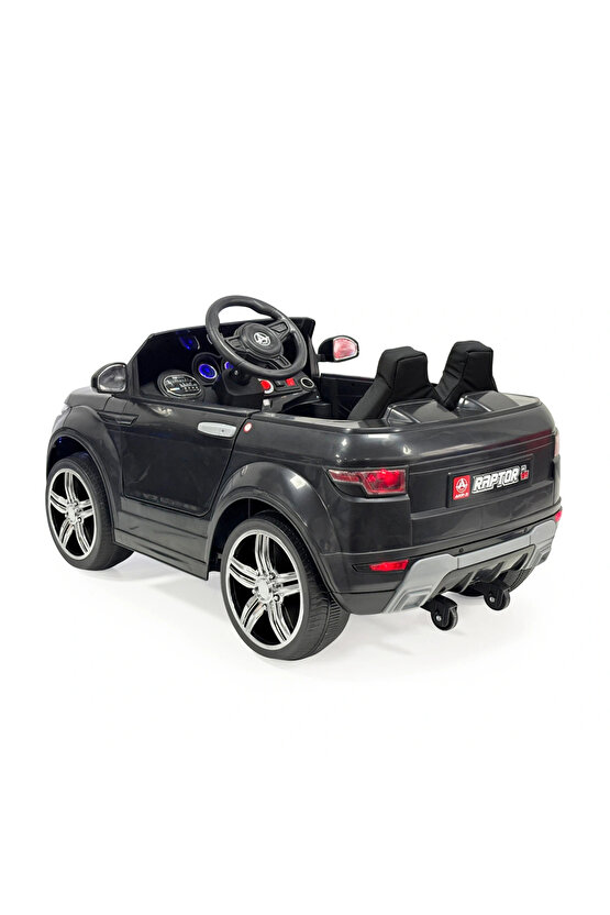 Raptor GT Siyah Uzaktan Kumandalı 4X2 12 Volt Akülü Araba - RC Land Rover Akülü Araba Range Rover