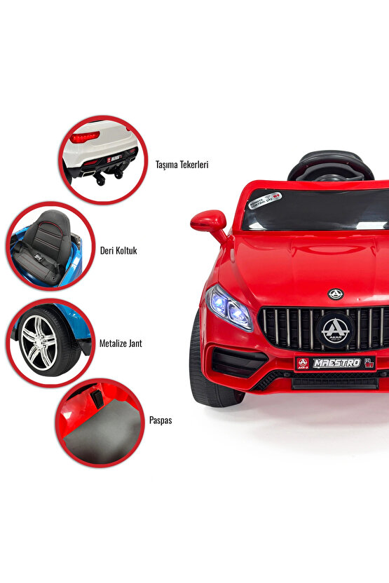 Maestro GT Kırmızı Uzaktan Kumandalı 4X2 12 Volt Akülü Araba - RC Mercedes Akülü Araba