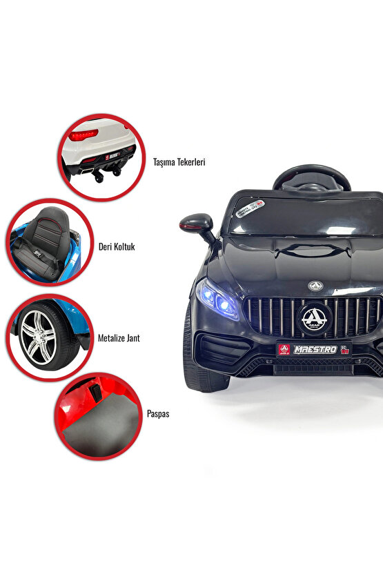Maestro GT Siyah Uzaktan Kumandalı 4X2 12 Volt Akülü Araba - RC Mercedes Akülü Araba