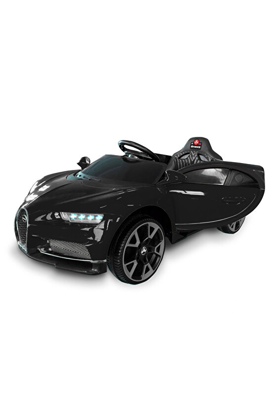 Bravo GT Siyah Uzaktan Kumandalı 4X2 12 Volt Akülü Araba - RC Bugatti Akülü Araba