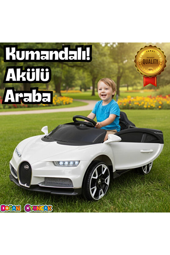 Bravo GT Beyaz Uzaktan Kumandalı 4X2 12 Volt Akülü Araba - RC Bugatti Akülü Araba