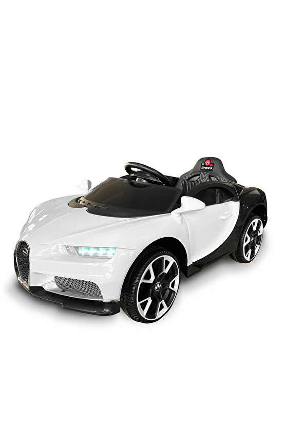 Bravo GT Beyaz Uzaktan Kumandalı 4X2 12 Volt Akülü Araba - RC Bugatti Akülü Araba