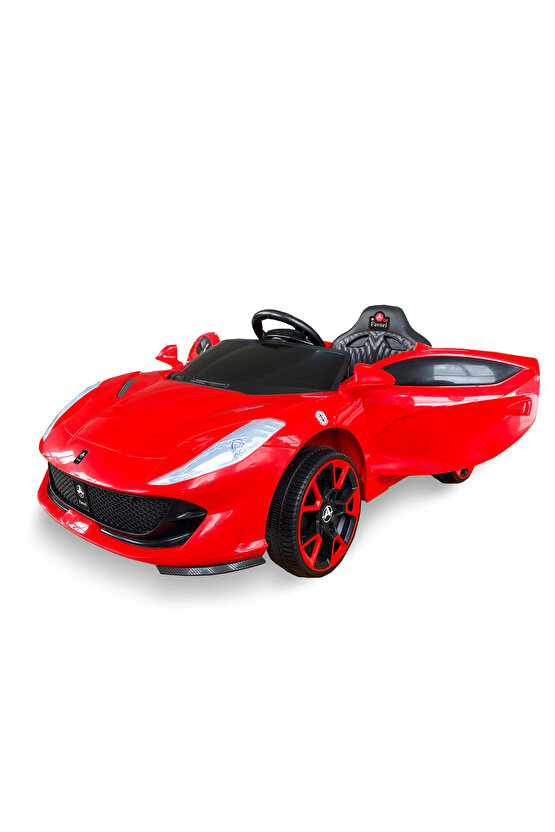 Favori GT Kırmızı Uzaktan Kumandalı 4X2 12 Volt Akülü Araba - RC Ferrari Akülü Araba