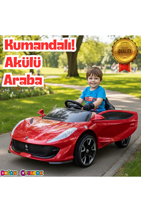 Favori GT Kırmızı Uzaktan Kumandalı 4X2 12 Volt Akülü Araba - RC Ferrari Akülü Araba