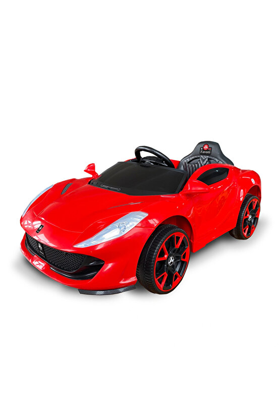 Favori GT Kırmızı Uzaktan Kumandalı 4X2 12 Volt Akülü Araba - RC Ferrari Akülü Araba