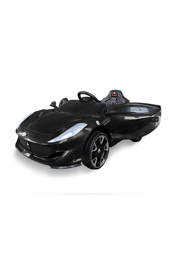 Favori GT Siyah Uzaktan Kumandalı 4X2 12 Volt Akülü Araba - RC Ferrari Akülü Araba