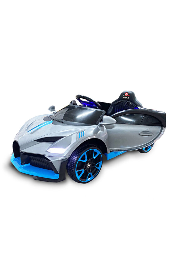 Style GT Gri Uzaktan Kumandalı 4X2 12 Volt Akülü Araba - RC Bugatti Divo Akülü Araba