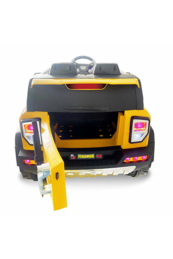 Fenomen Sarı Uzaktan Kumandalı 4X4 12 Volt Çift Kişilik Akülü Araba - RC Jeep 4x4 Akülü Araba
