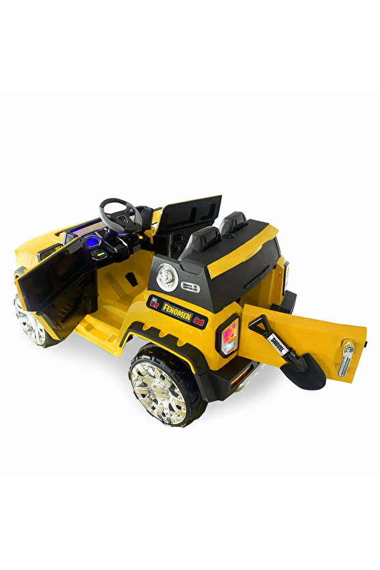 Fenomen Sarı Uzaktan Kumandalı 4X4 12 Volt Çift Kişilik Akülü Araba - RC Jeep 4x4 Akülü Araba