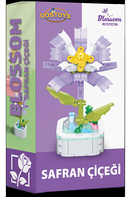 Mikro Blok Safran Çiçeği Çiçek Lego - Lego Setleri Mini Lego - Çiçek Lego - Blossom Çiçek Lego