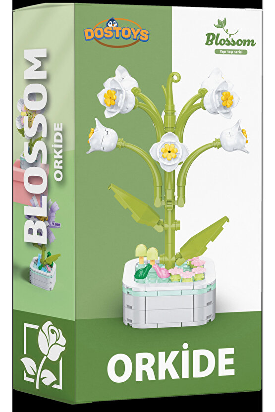 Mikro Blok Orkide Çiçek Lego - Lego Setleri Mini Lego - Çiçek Lego - Blossom Çiçek Lego