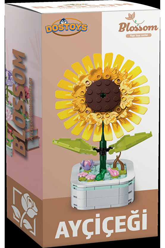Mikro Blok Ayçiçeği Çiçek Lego - Lego Setleri Mini Lego - Çiçek Lego - Blossom Çiçek Lego