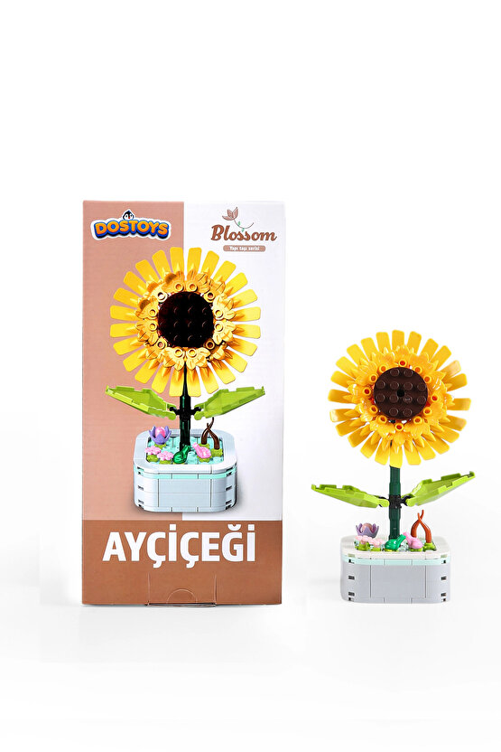 Mikro Blok Ayçiçeği Çiçek Lego - Lego Setleri Mini Lego - Çiçek Lego - Blossom Çiçek Lego