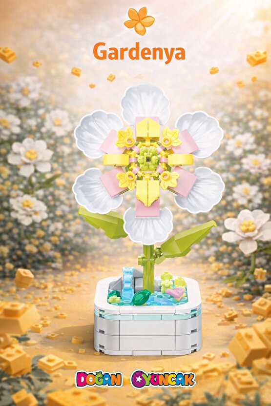 Mikro Blok Gardenya Çiçek Lego - Lego Setleri Mini Lego - Çiçek Lego - Blossom Çiçek Lego
