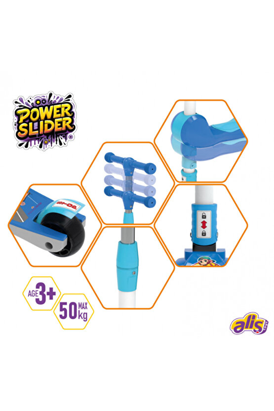 Power Slider Oturaklı Pembe Scooter - 2+ Yaş Çocuklar için Güvenli ve Eğlenceli Scooter