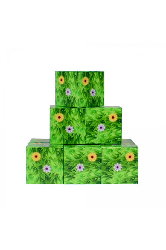 Minecraft Çiçekli Çim Desenli Blok Manyetik Lego Minecraft Manyetik Lego Minecraft Lego Megacraft Le