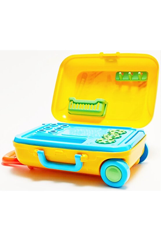 Teknik Tamir Bavul Seti Oyuncak El Aletleri Valiz Matkap Tornavida Çekiç Set Bavullu 12 Parça Tool