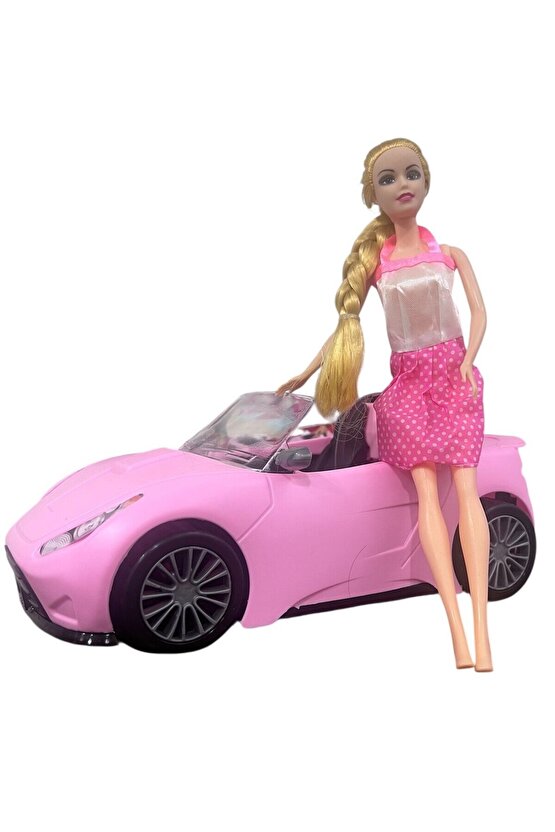 Cindy Car Bebekli Spor Araba, Kız Çocuk Oyuncağı