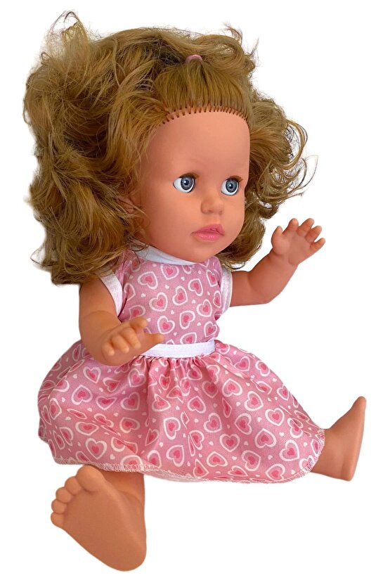 Sakura Kutulu Türkçe Konuşan Kahverengi Saçlı Et Bebek Oyuncak (35 CM)