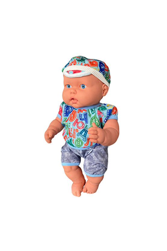 Tombul Türkçe Konuşan Kel Şapkalı Et Bebek Oyuncak (40 CM)