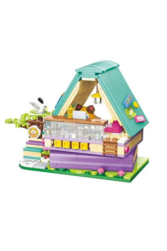 Mikro Blok Calico Cat Comic House Kedi Çizgi Roman Dükkanı 324 Parça - Lego Setleri - Keeppley Mini