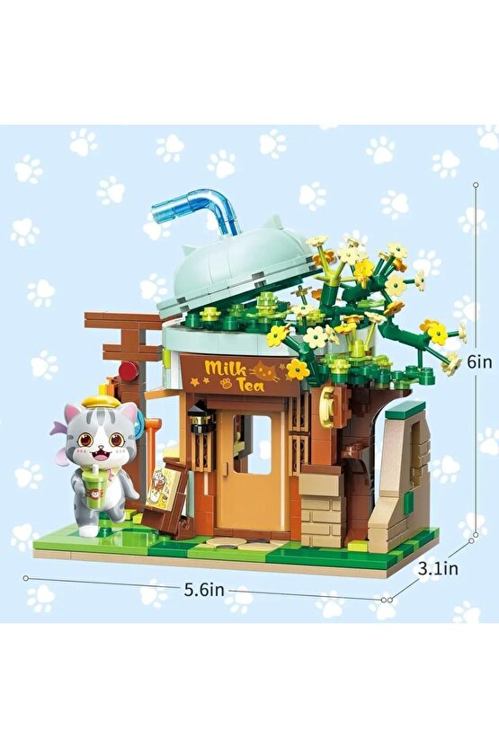 Mikro Blok Sütlü Çay Dükkanı 411 Parça - Lego Setleri - Keeppley Mini Lego - Keeppley Lego - Mikro B