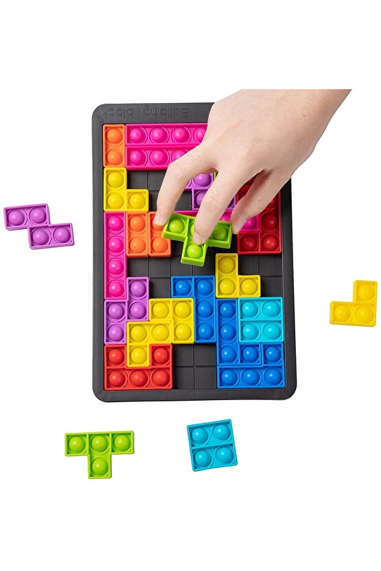 Tetris Popit - Puzzle Popit - Slicon Puzzle Building BlocksPopit - Popit Oyuncak - Stres Oyuncak - S