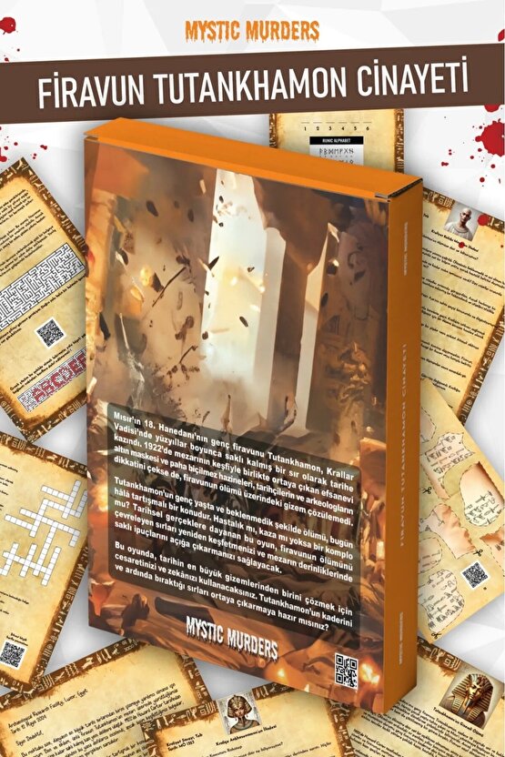 Firavun Tutankhamon Cinayet Dedektif Oyunu - Dava Çözme Oyunu - Suç Çözme Oyunu - Cinayet Oyunu Cina