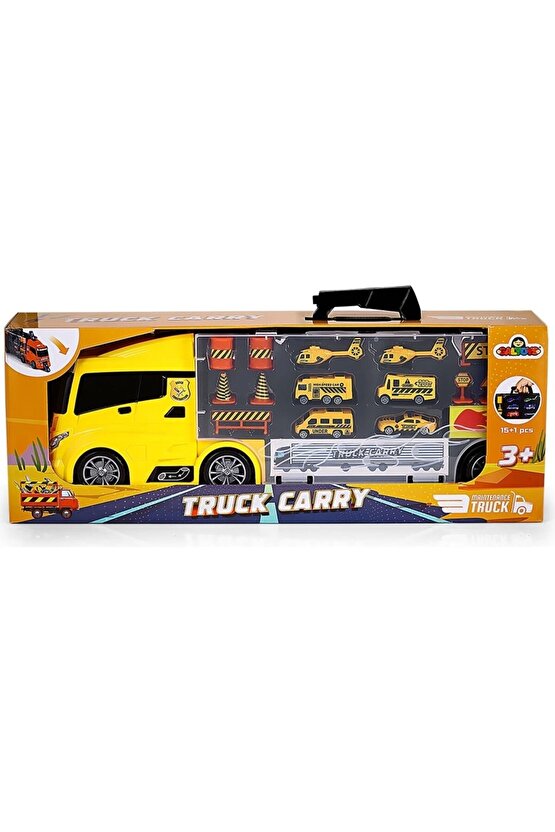 Rampalı İnşaat Tır Seti - İnşaat Taşıyıcı Tır - Kaydıraklı Kamyon - Araç Yol Seti - Tır Yol Seti - O