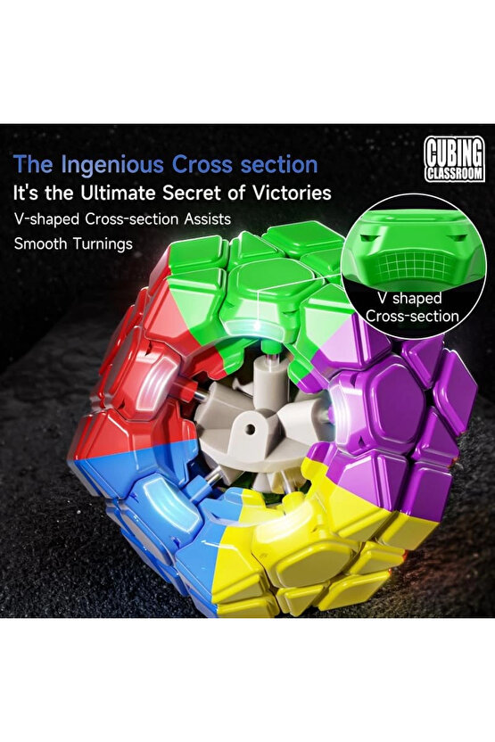 Orijinal MoYu Meilong Megaminx Manyetik Küp - Moyu Speed Cube - Moyu Megaminx Zeka Küpü - Zeka Küpü