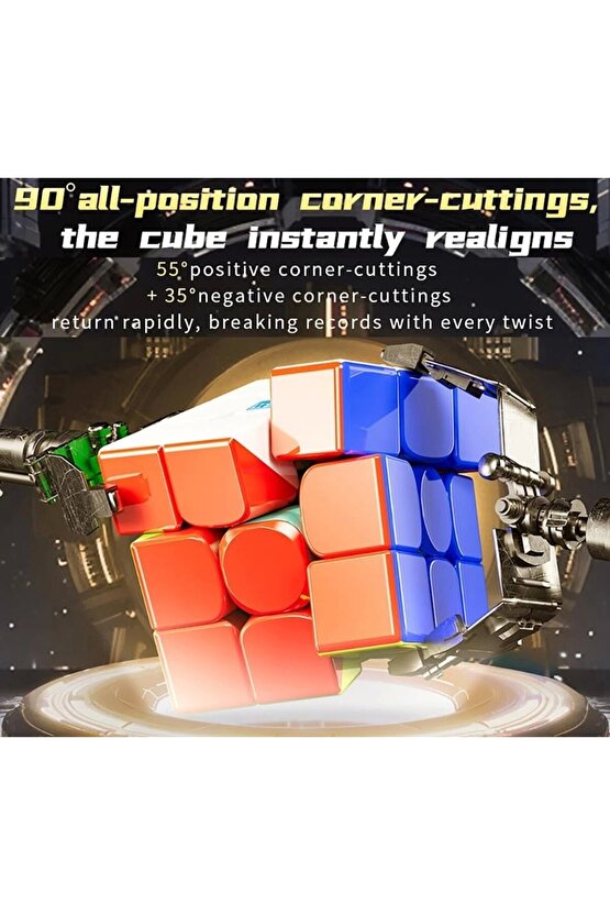 Orijinal MoYu 3x3 RS3M Manyetik Çift Modülasyon Küp - Moyu Speed Cube - Moyu RS3M 3x3 Zeka Küpü - Ze