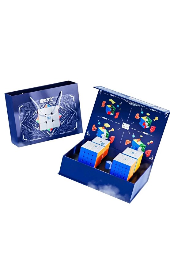 Orijinal MoYu Meilong 2x2 3x3 4x4 5x5 Manyetik Küp Kutulu - Moyu Speed Cube - Moyu Piramit Zeka Küpü