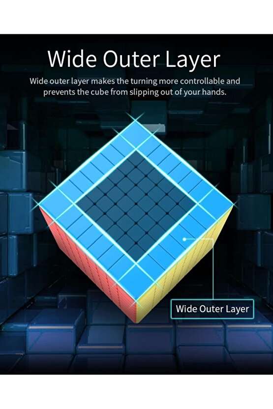 Orijinal MoYu Meilong 8x8 Küp - Moyu Speed Cube - Moyu 8x8 Zeka Küpü - Zeka Küpü - Rubik Küp