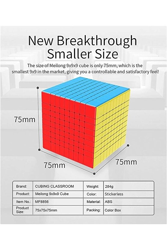 Orijinal MoYu Meilong 9x9 Küp - Moyu Speed Cube - Moyu 9x9 Zeka Küpü - Zeka Küpü - Rubik Küp