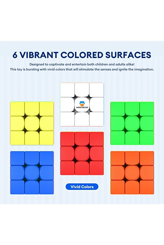 Profesyonel GAN Monster Go Standard 3x3 Küp - Zeka Küpü - Akıl Küpü - Monster Küp - 3x3 Cube