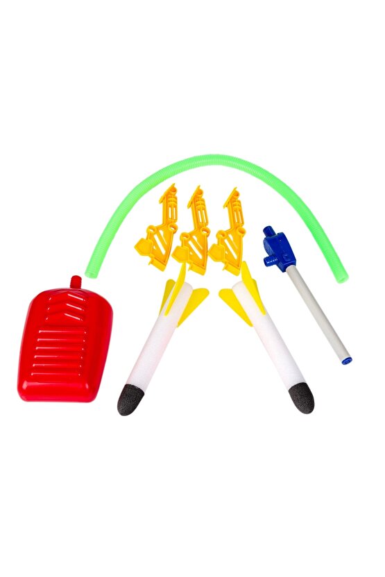 Air Rocket İkili Seti - Roket Oyuncak - 4 Roket Ve Havalı Roketatar - İkili Açık Hava Oyuncağı - Air